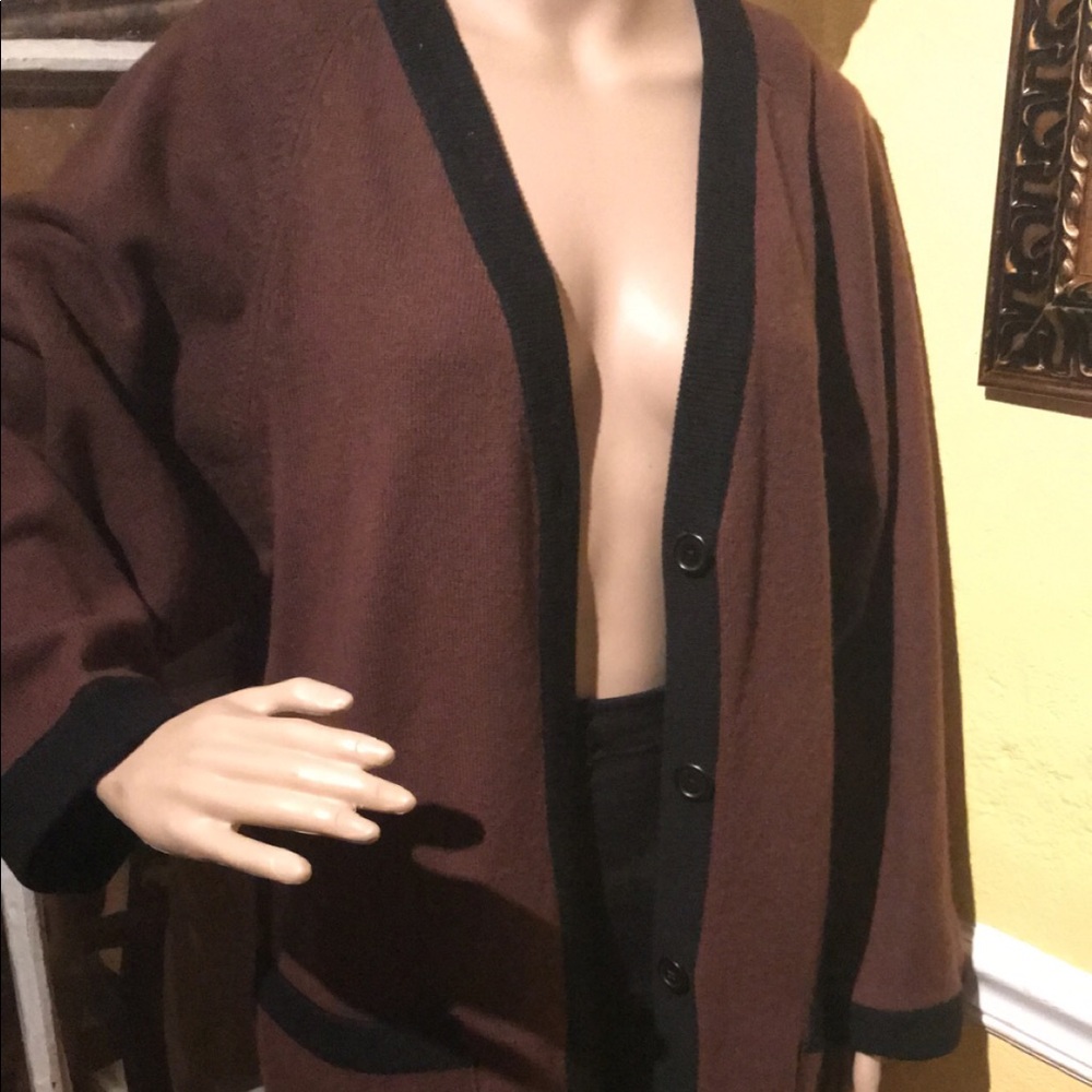 Black and brown cardigan